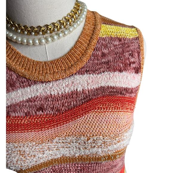 Ulla Johnson Gaia Wavy-Stripes A-Line Knit Maxi Dress in Agate size large L - Picture 8 of 16